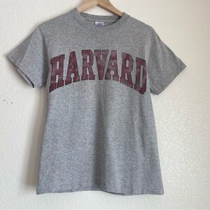 Vintage Harvard spell-out printed t-shirt, gray, S